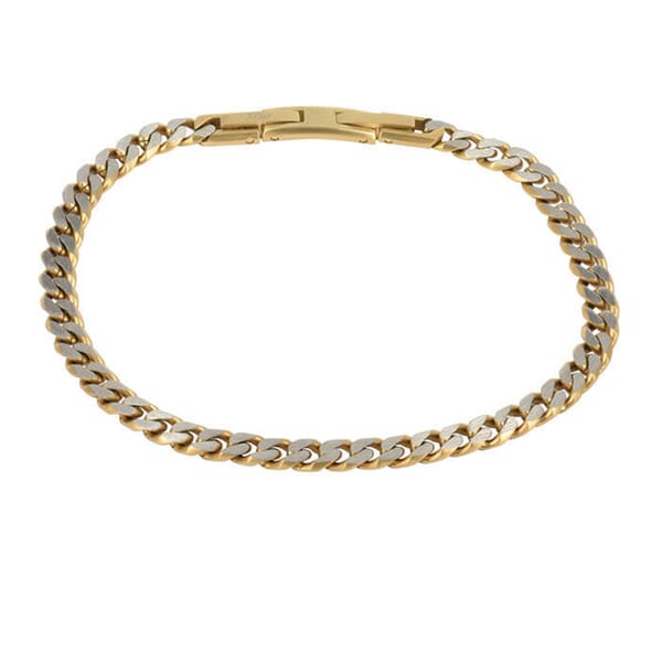 Armbånd Texas small i forgylt stål 18,5-20 cm - 367772